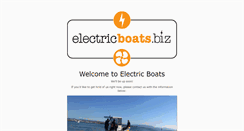 Desktop Screenshot of electricboats.biz